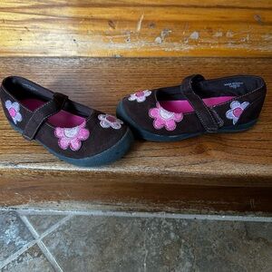 Girls C9.5 Brown Floral Dress Up Shoes